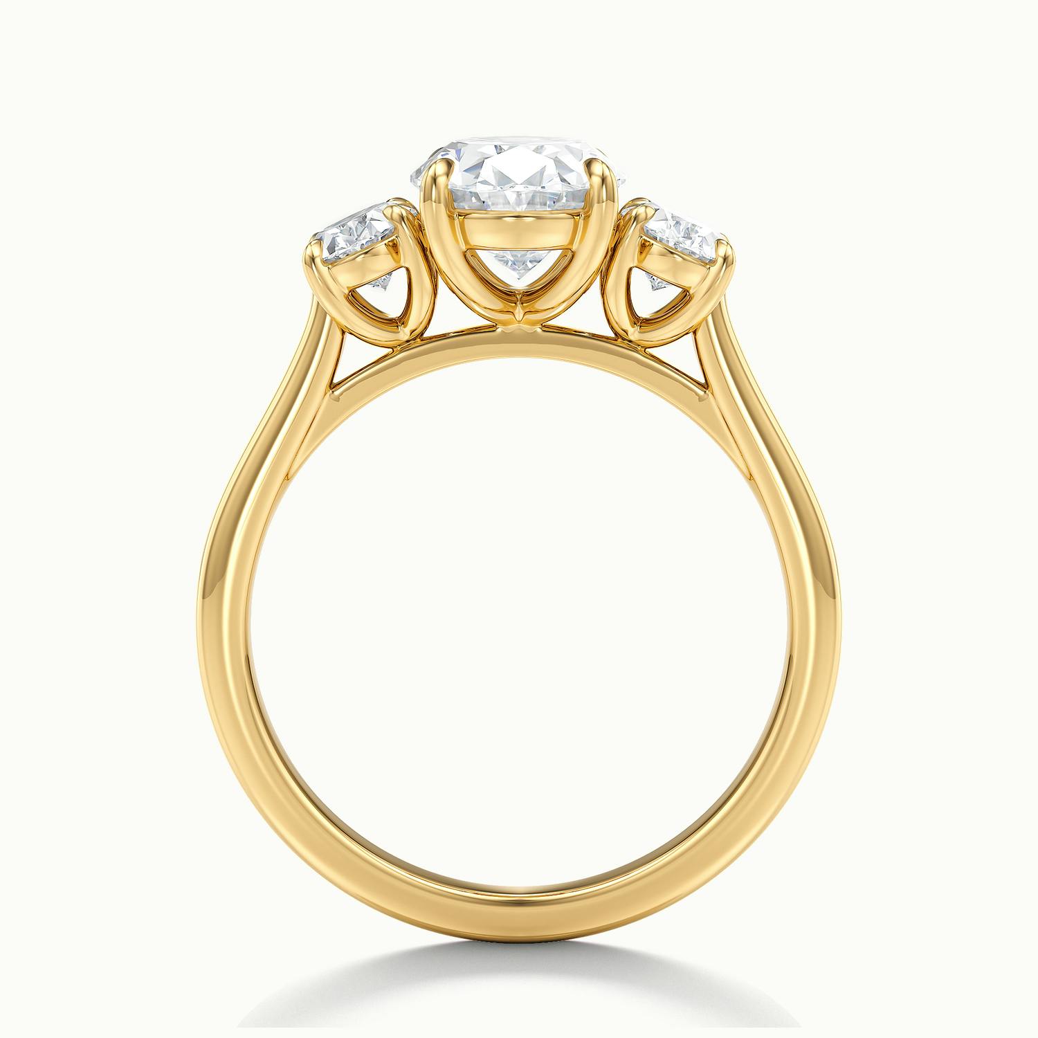 Venetia Oval Three Stone Diamond Engagement Ring