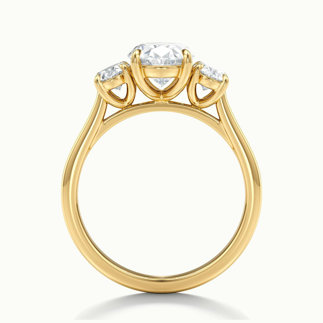 Venetia Oval Three Stone Diamond Engagement Ring