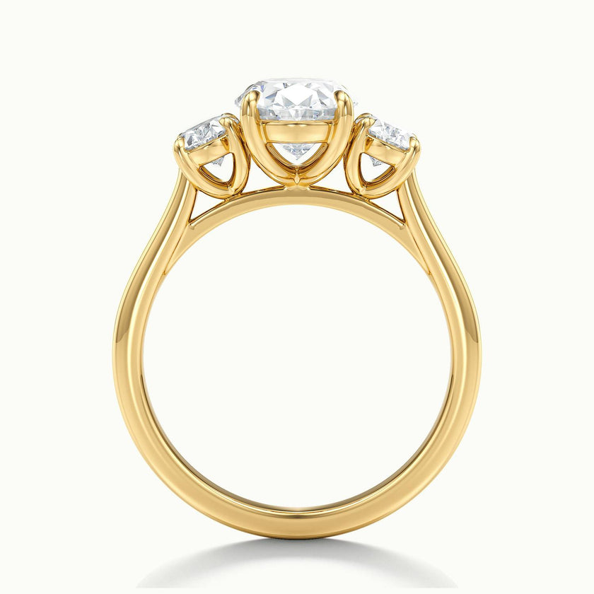 Venetia Oval Three Stone Diamond Engagement Ring