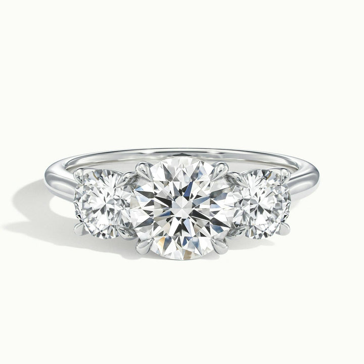 Venetia Round Three Stone Diamond Engagement Ring