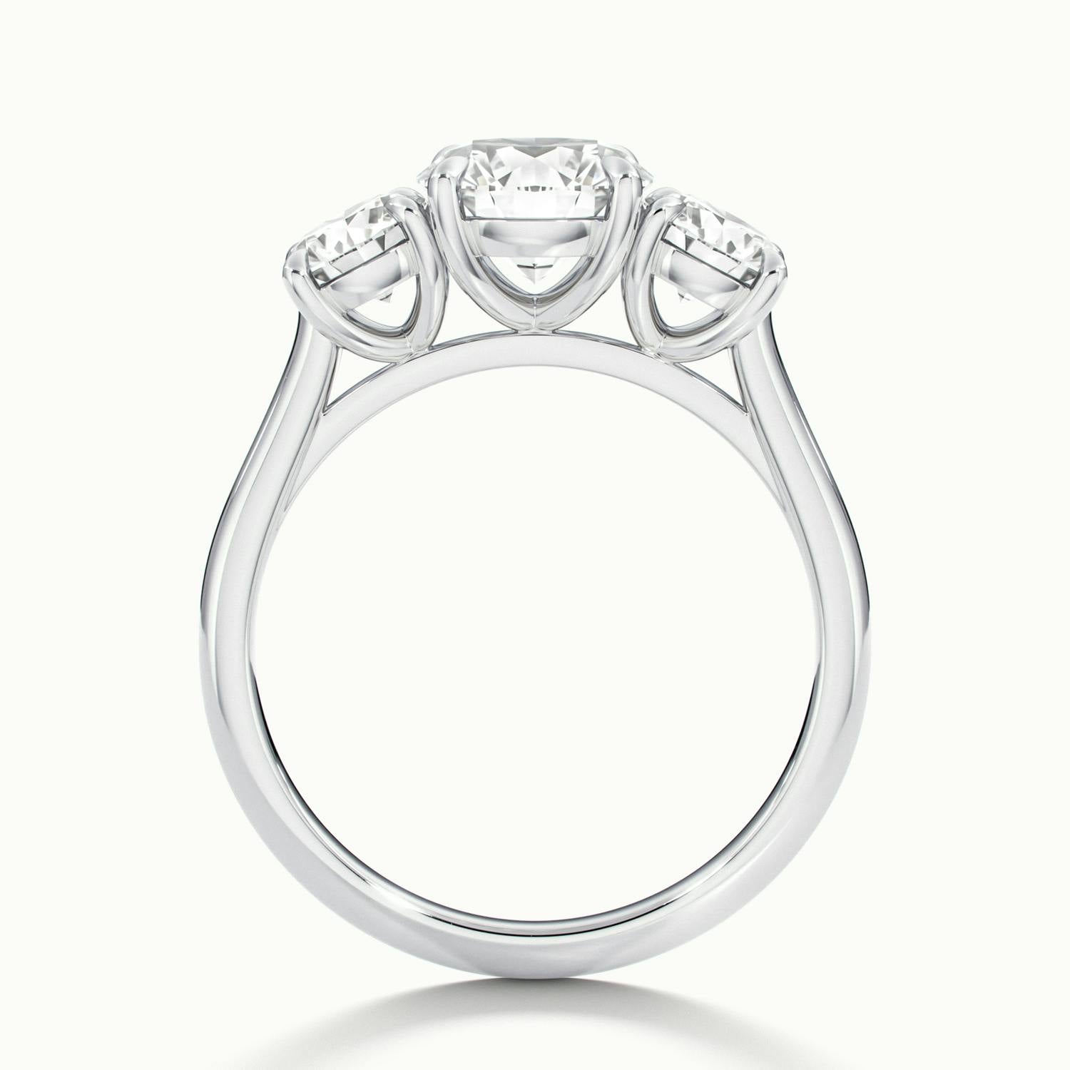 Venetia Round Three Stone Diamond Engagement Ring