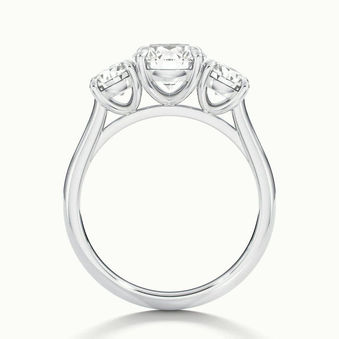 Venetia Round Three Stone Diamond Engagement Ring