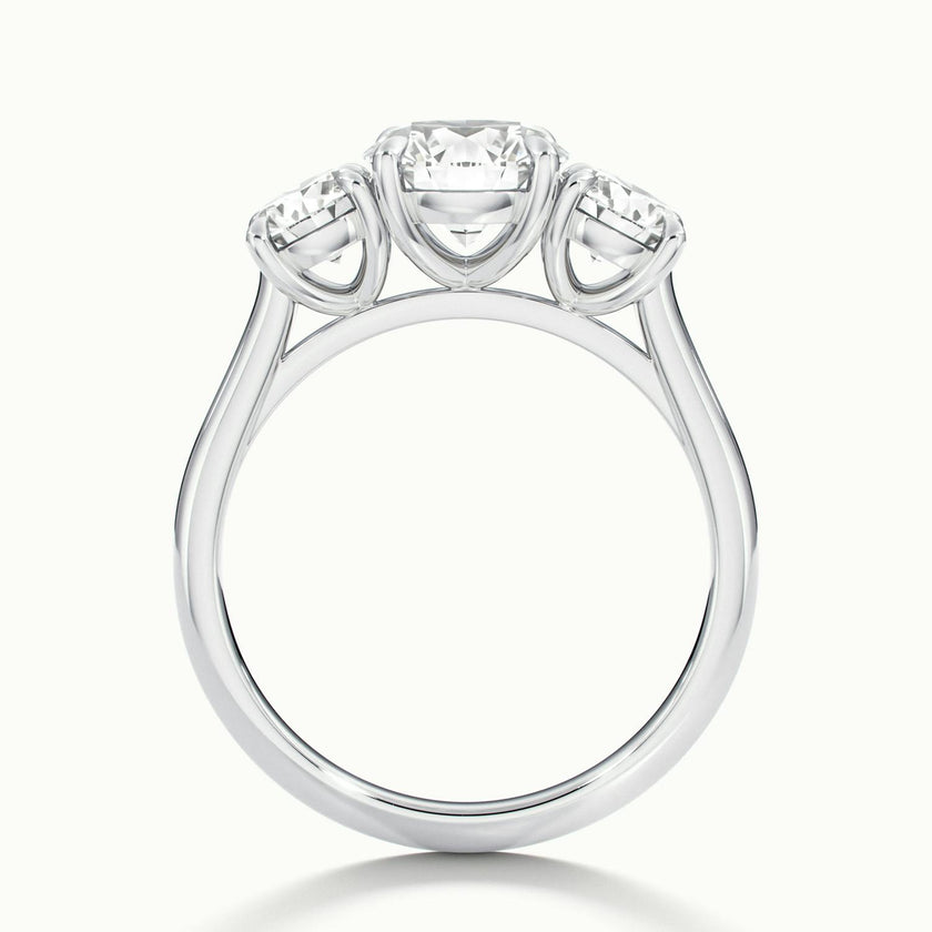 Venetia Round Three Stone Diamond Engagement Ring