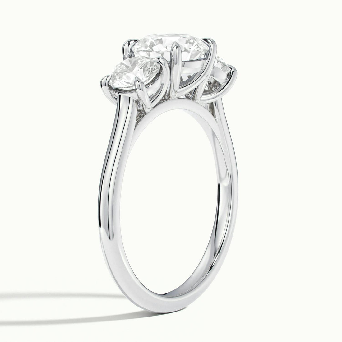 Venetia Round Three Stone Diamond Engagement Ring