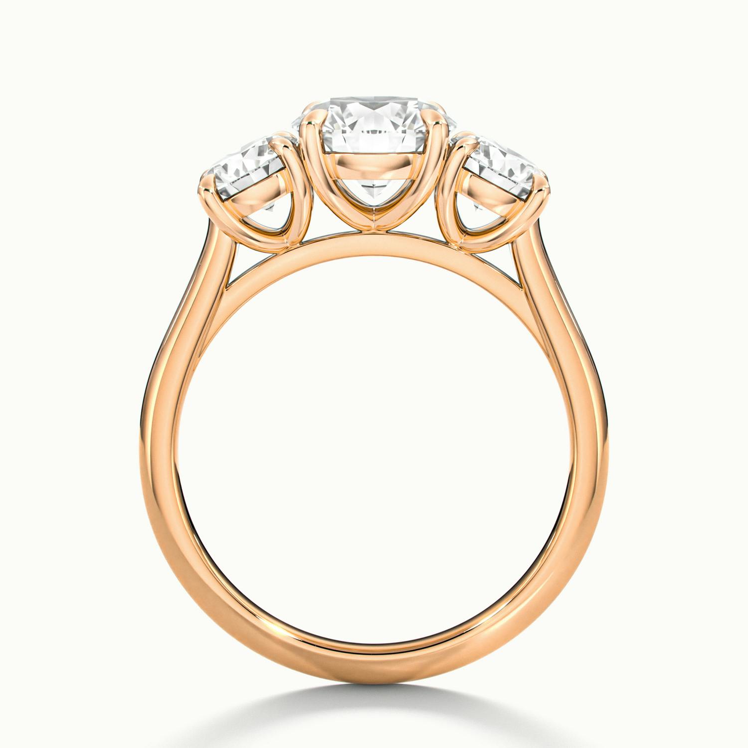 Venetia Round Three Stone Diamond Engagement Ring