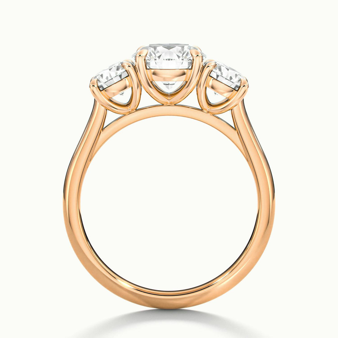 Venetia Round Three Stone Diamond Engagement Ring