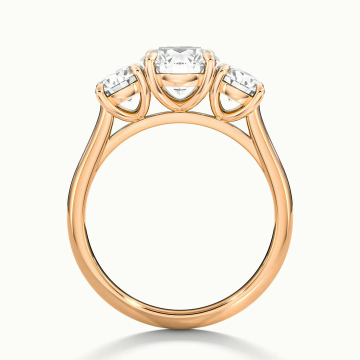 Venetia Round Three Stone Diamond Engagement Ring