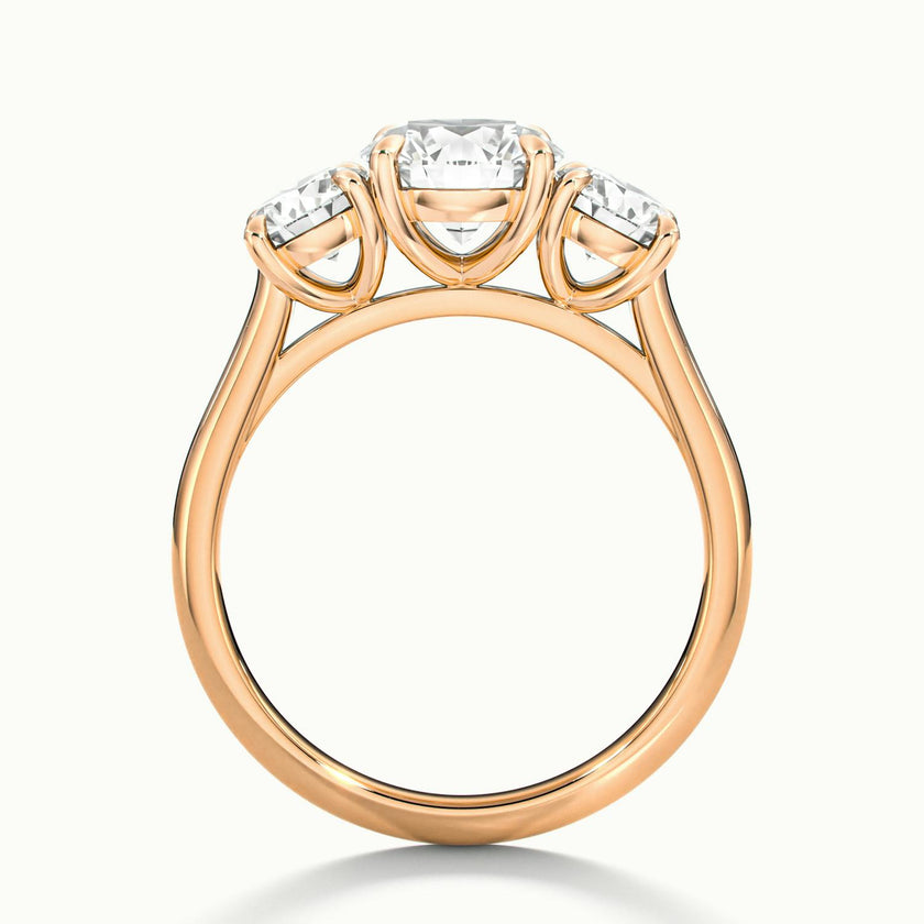 Venetia Round Three Stone Diamond Engagement Ring