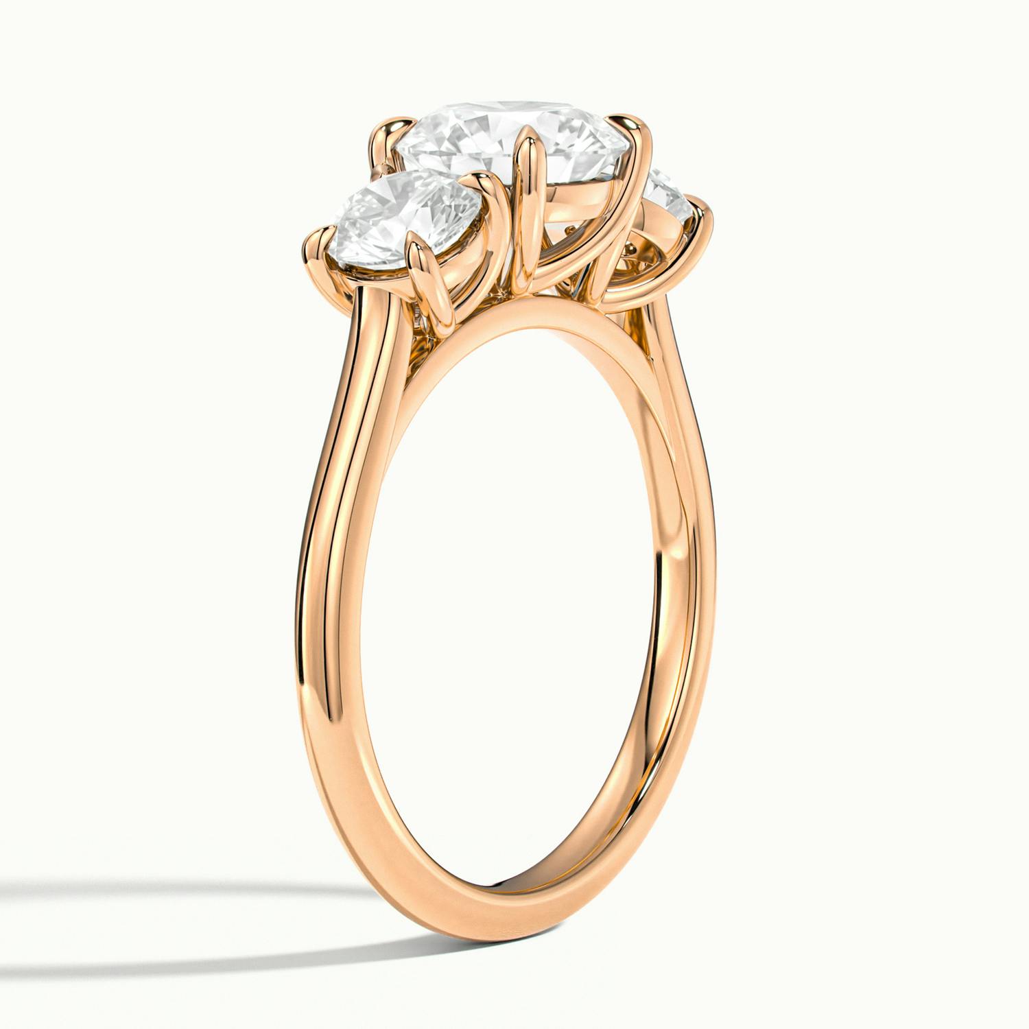 Venetia Round Three Stone Diamond Engagement Ring
