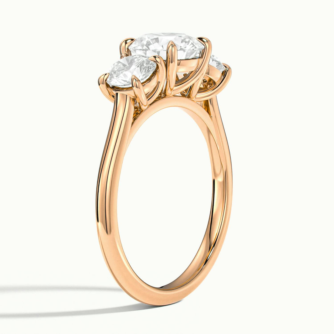 Venetia Round Three Stone Diamond Engagement Ring