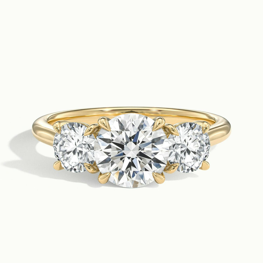 Venetia Round Three Stone Diamond Engagement Ring