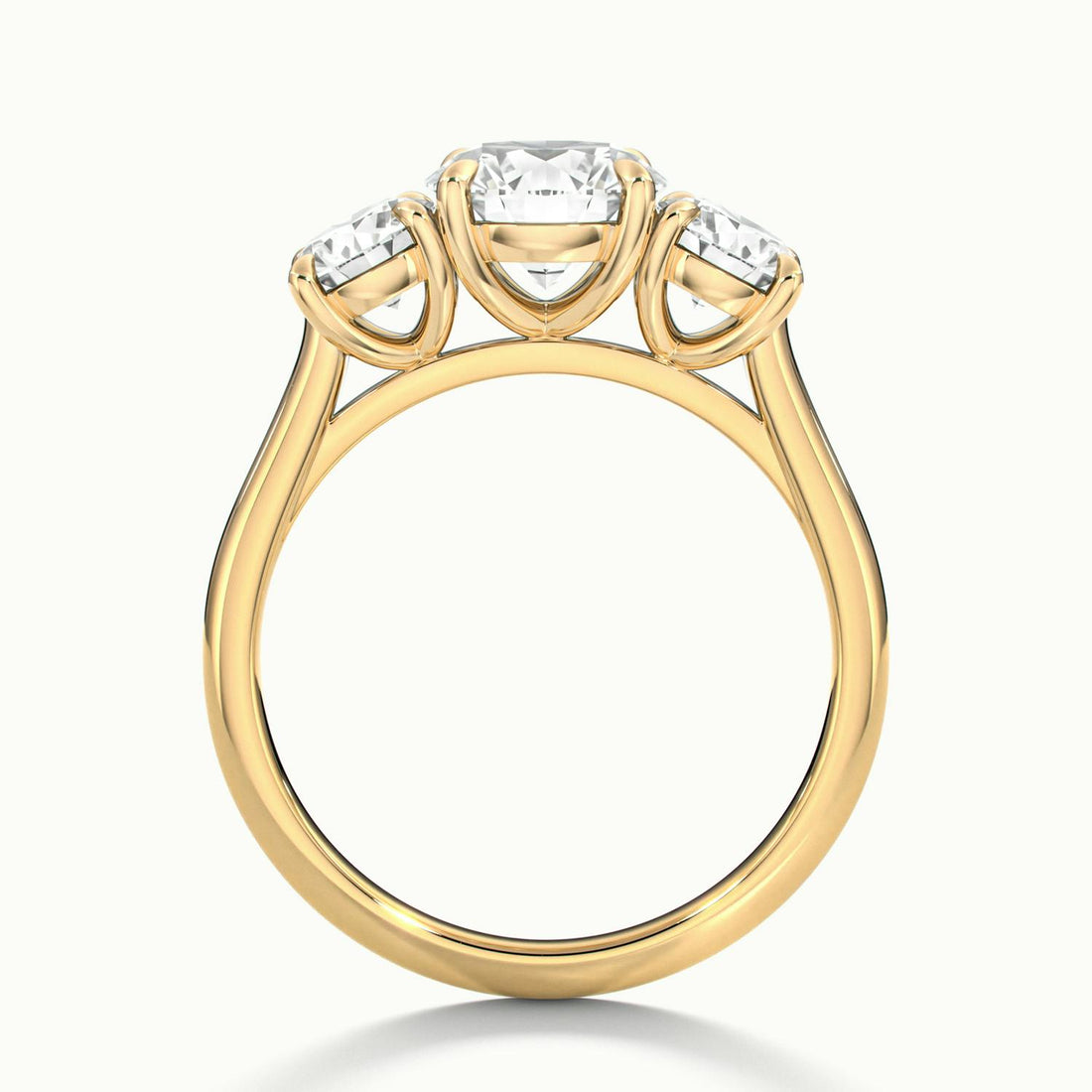 Venetia Round Three Stone Diamond Engagement Ring