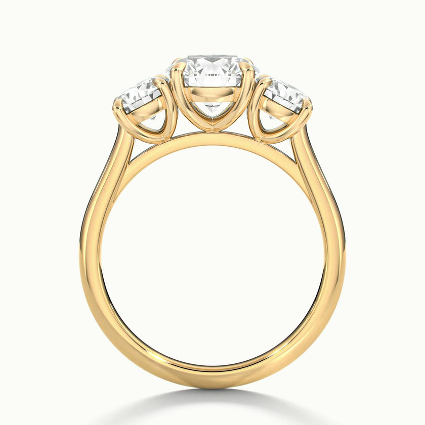 Venetia Round Three Stone Diamond Engagement Ring