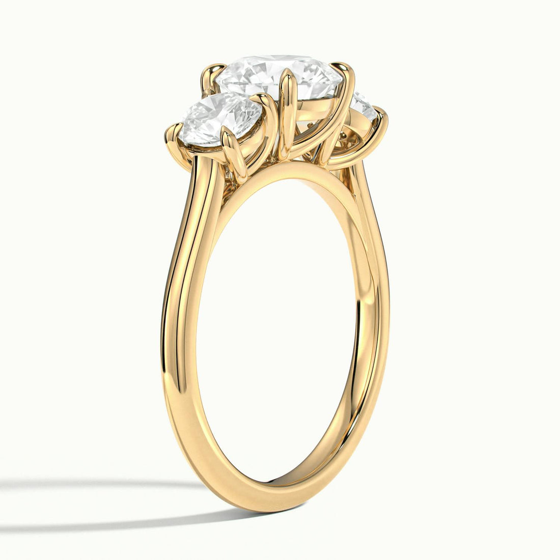 Venetia Round Three Stone Diamond Engagement Ring