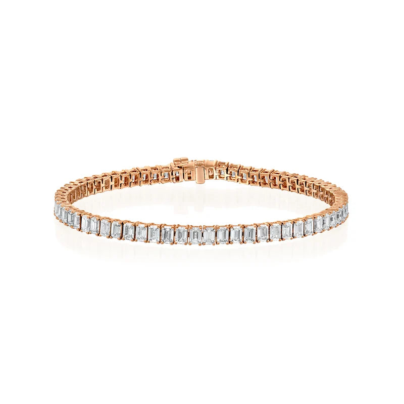 Emerald Cut Diamond Tennis Bracelet