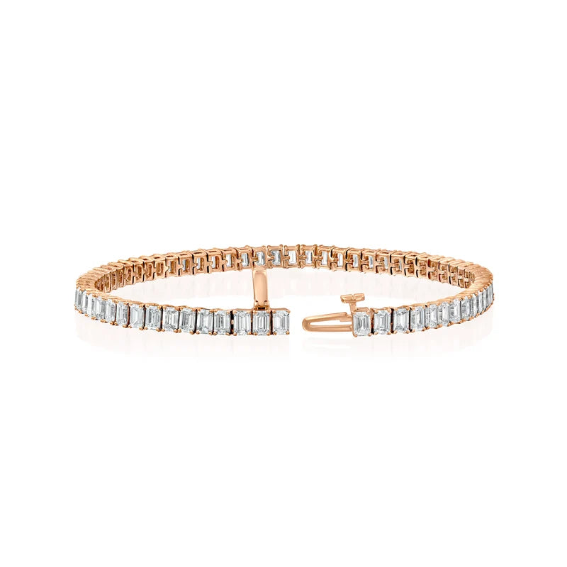 Emerald Cut Diamond Tennis Bracelet