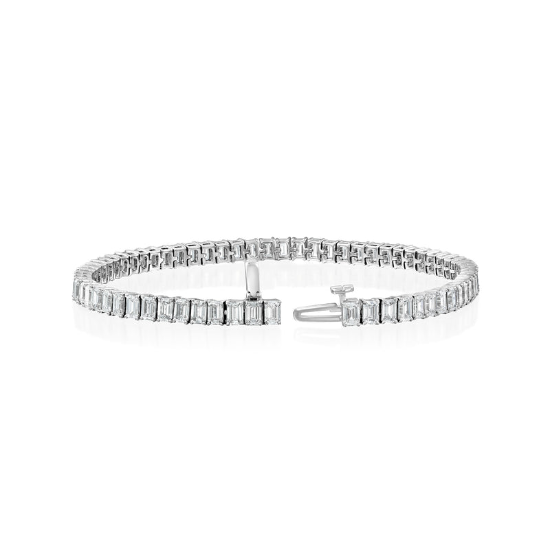 Emerald Cut Diamond Tennis Bracelet