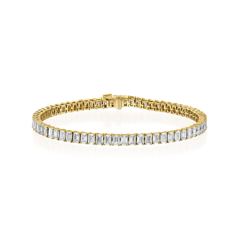 Emerald Cut Diamond Tennis Bracelet