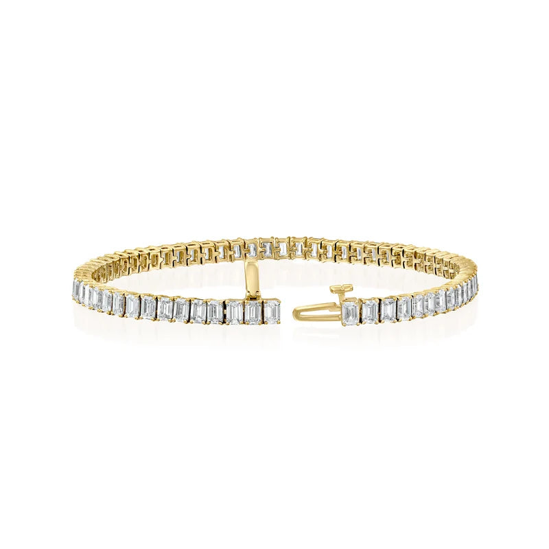 Emerald Cut Diamond Tennis Bracelet
