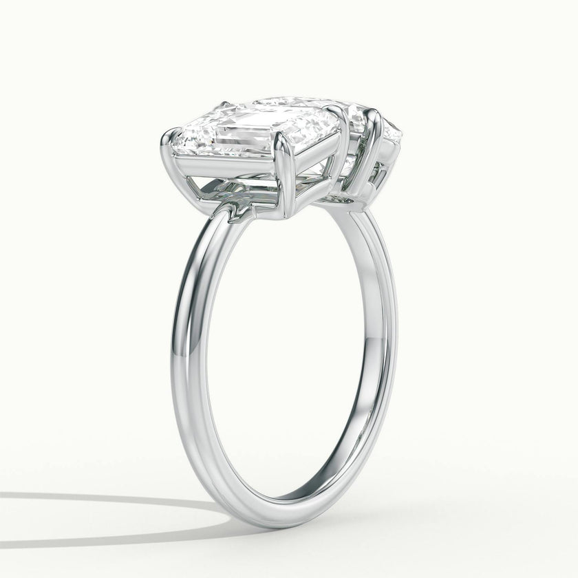 Monaco Emerald & Pear Toi et Moi Engagement Ring