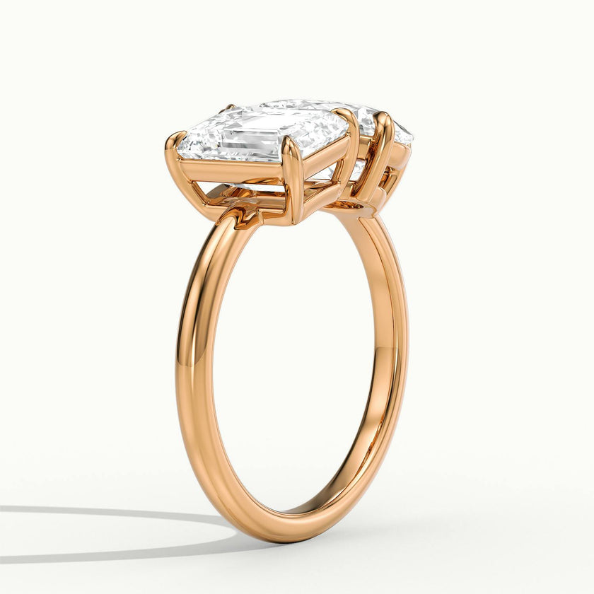 Monaco Emerald & Pear Toi et Moi Engagement Ring