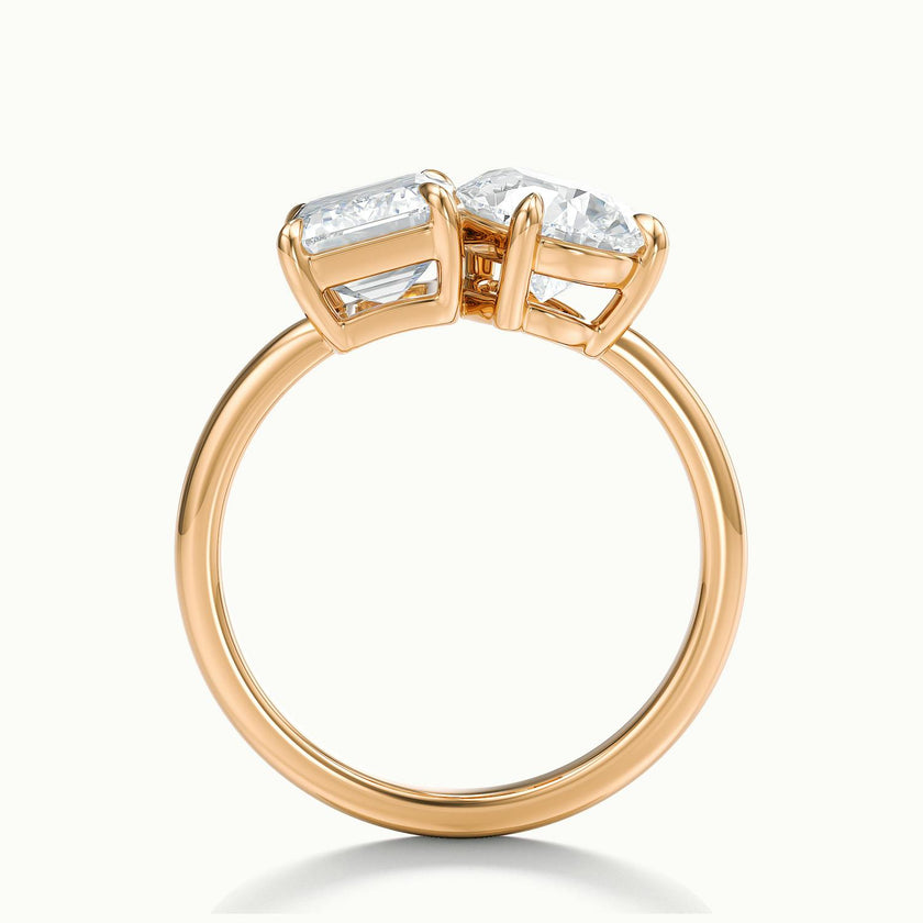 Monaco Emerald & Pear Toi et Moi Engagement Ring