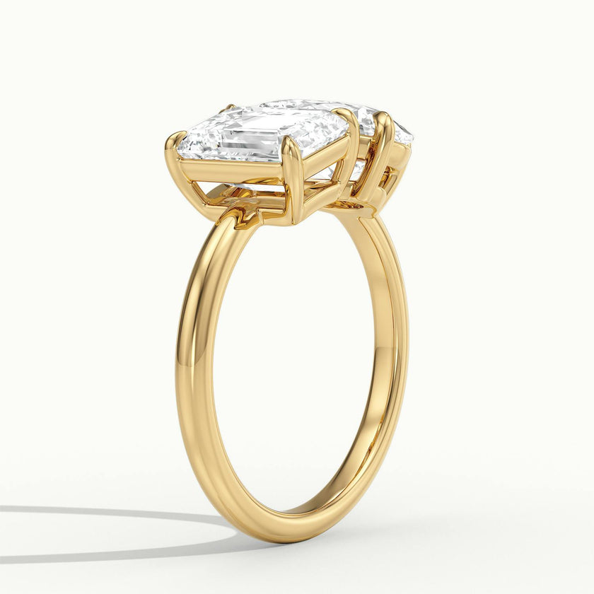 Monaco Emerald & Pear Toi et Moi Engagement Ring