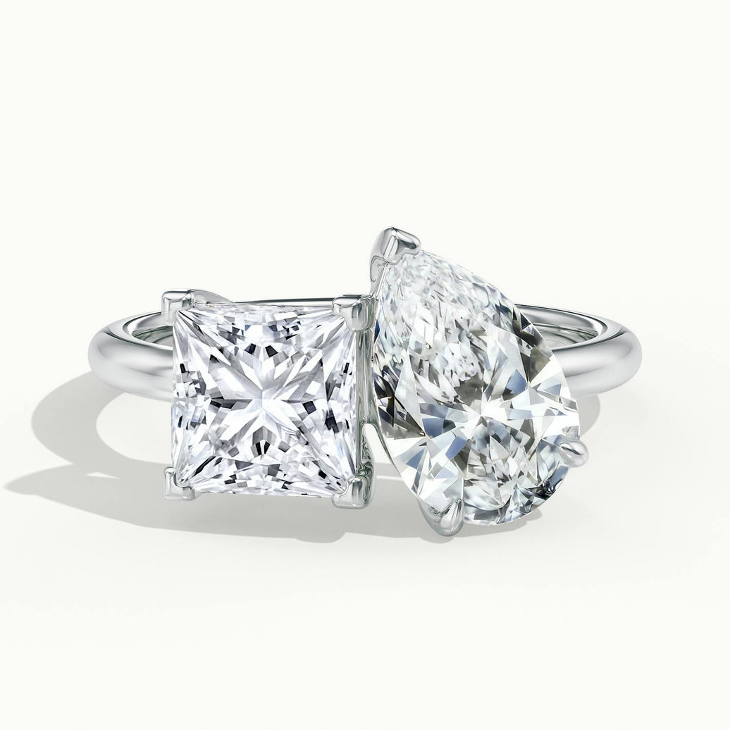 Monaco Princess & Pear Toi et Moi Engagement Ring