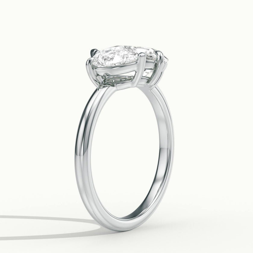 Monaco Pear & Pear Toi et Moi Engagement Ring