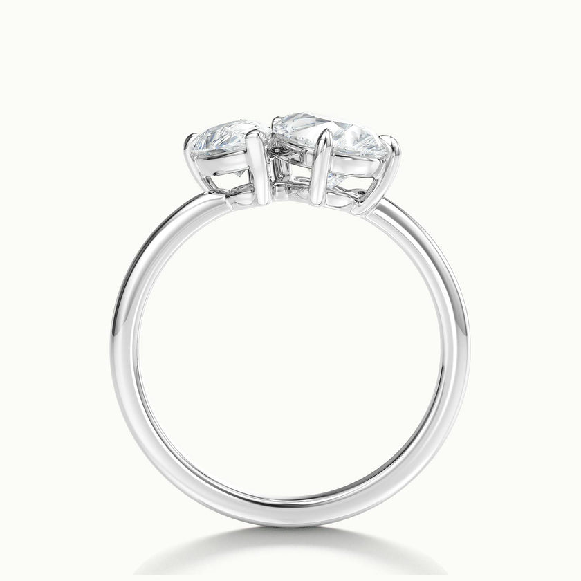 Monaco Pear & Pear Toi et Moi Engagement Ring