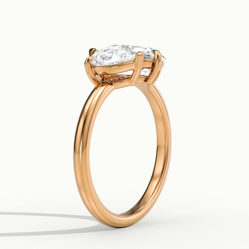 Monaco Pear & Pear Toi et Moi Engagement Ring