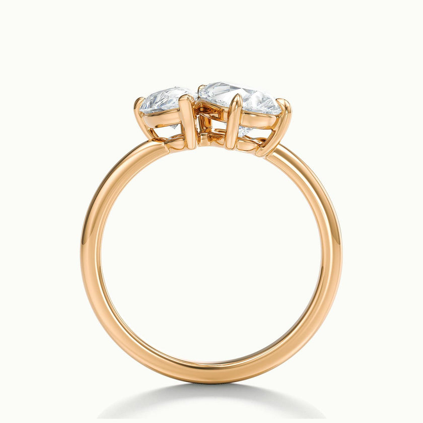 Monaco Pear & Pear Toi et Moi Engagement Ring