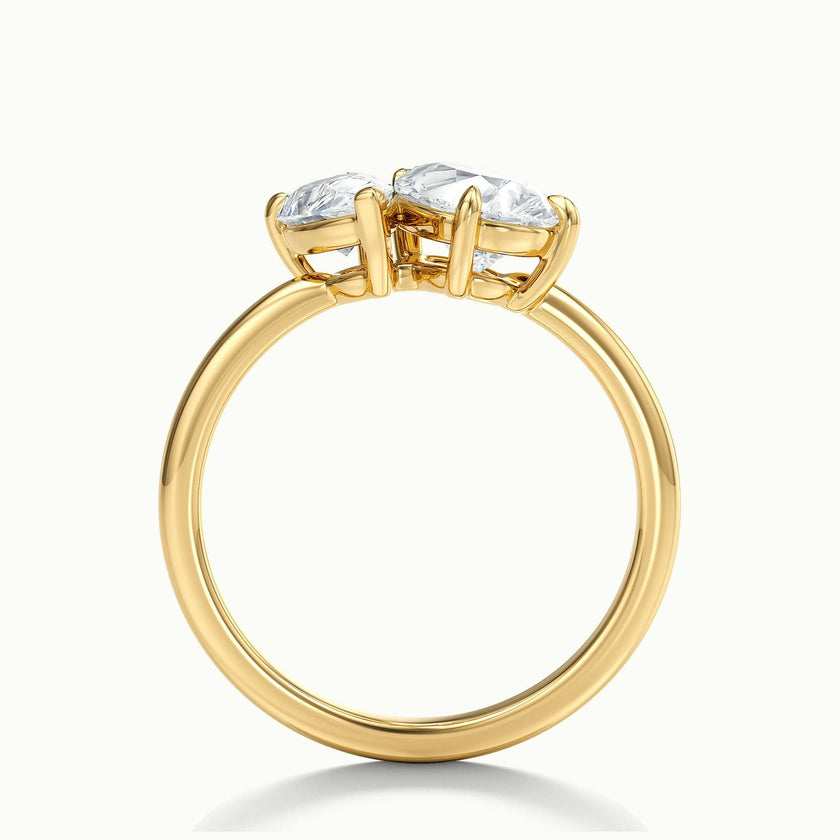 Monaco Pear & Pear Toi et Moi Engagement Ring