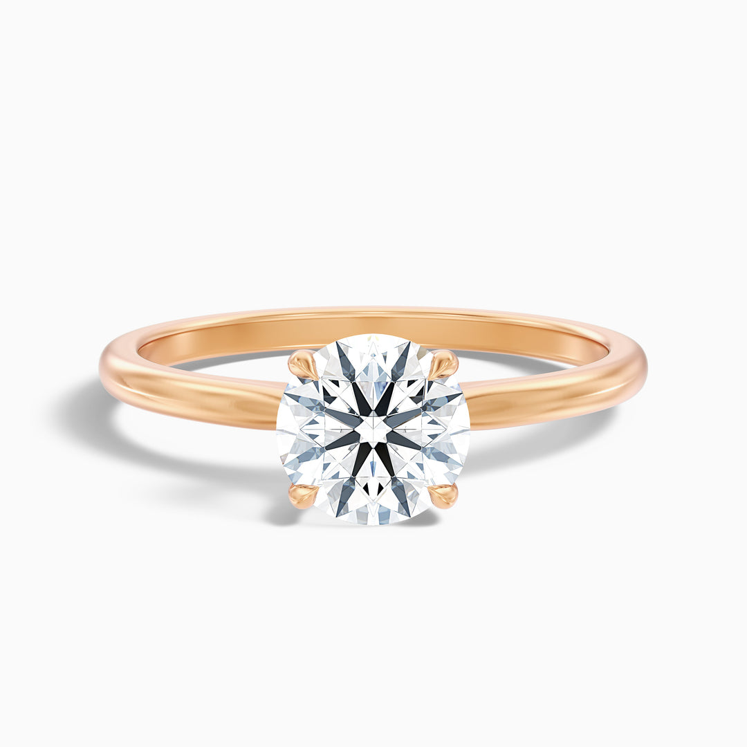 Secret Round Solitaire Lab Grown Diamond Ring