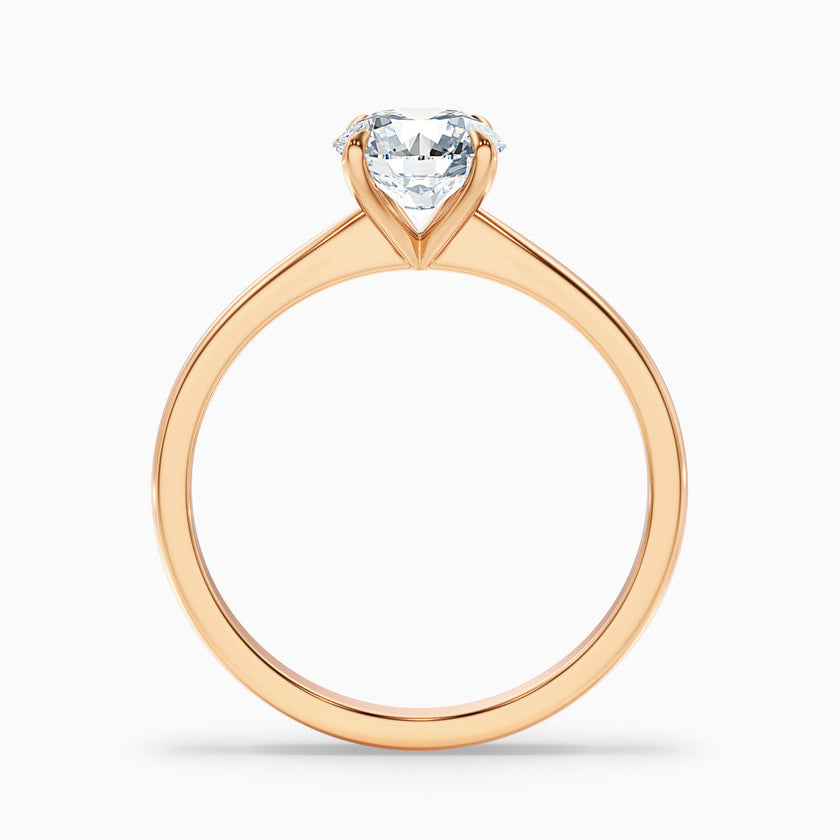 Secret Round Solitaire Lab Grown Diamond Ring