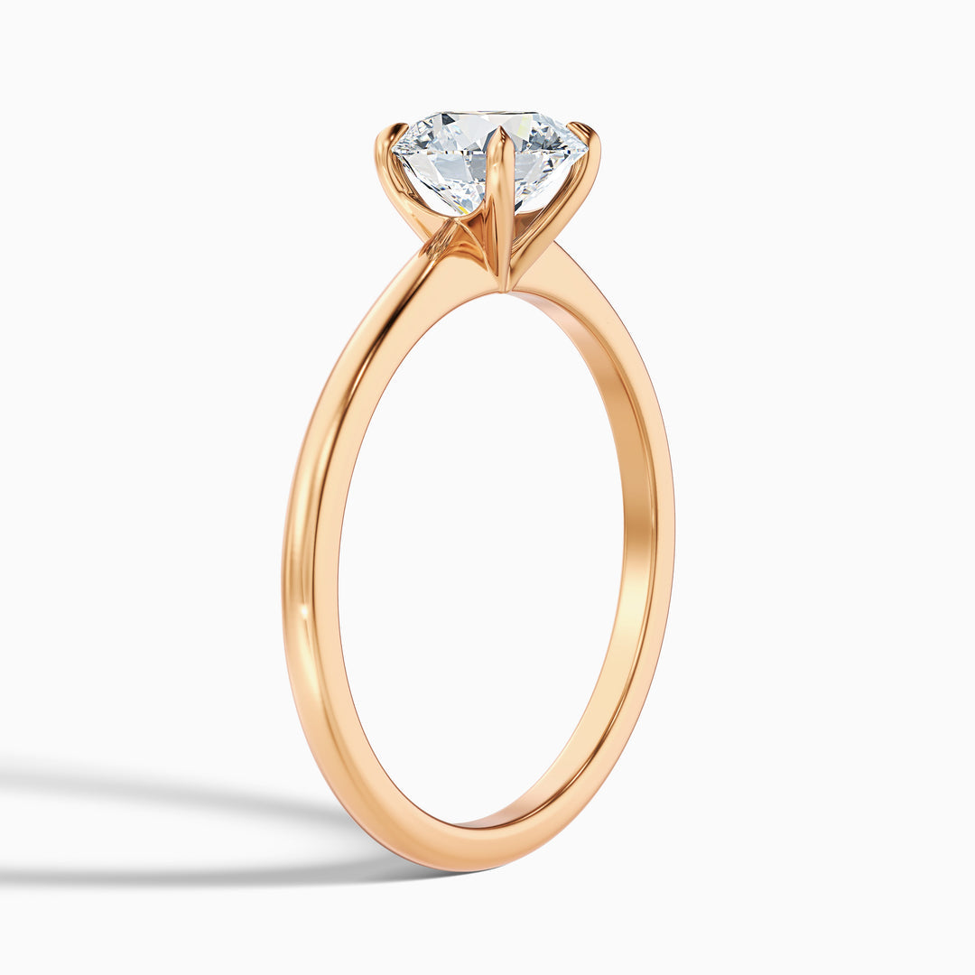 Secret Round Solitaire Lab Grown Diamond Ring