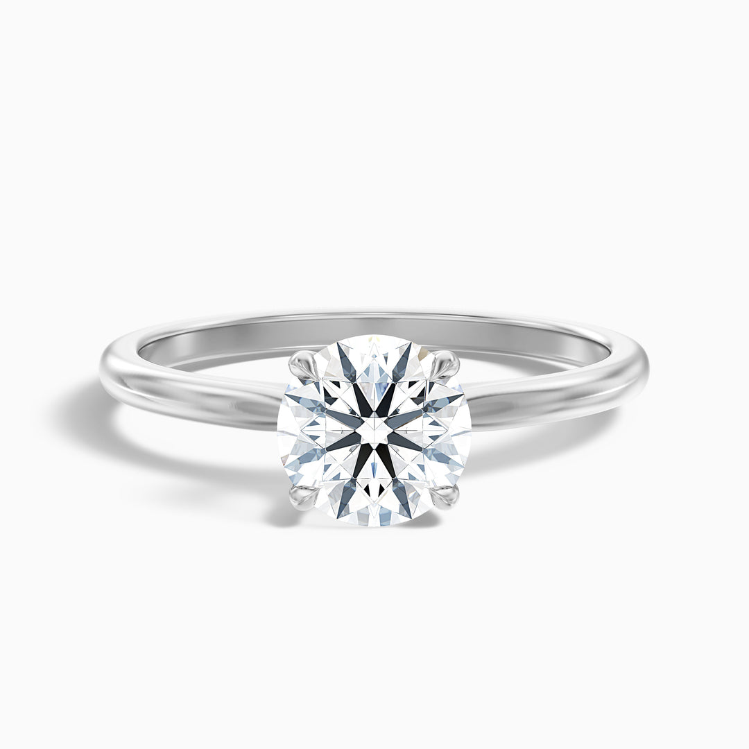 Secret Round Solitaire Lab Grown Diamond Ring