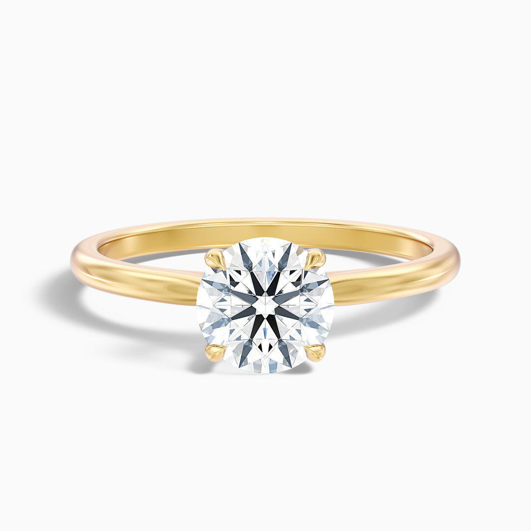 Secret Round Solitaire Lab Grown Diamond Ring