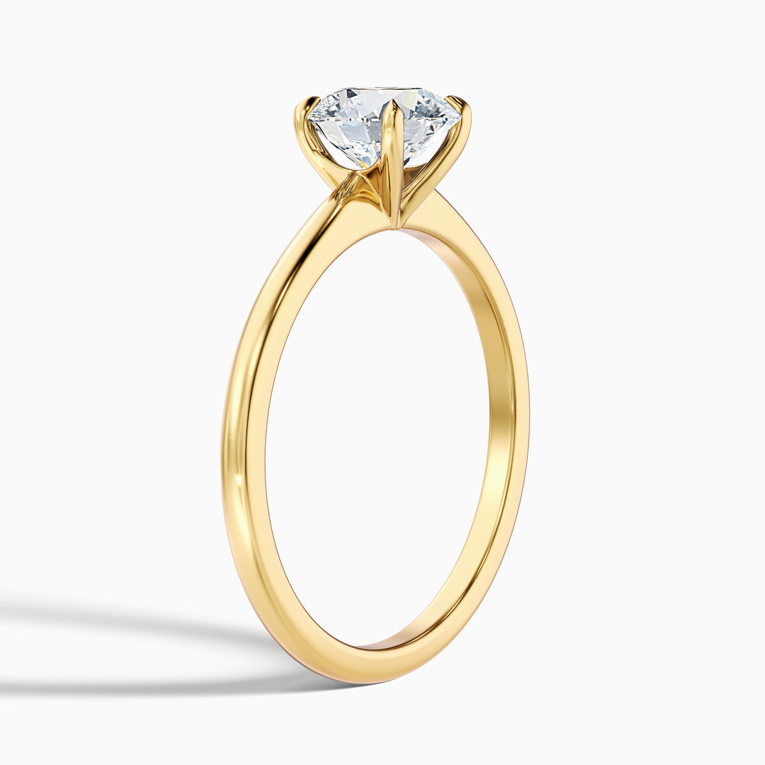 Secret Round Solitaire Lab Grown Diamond Ring