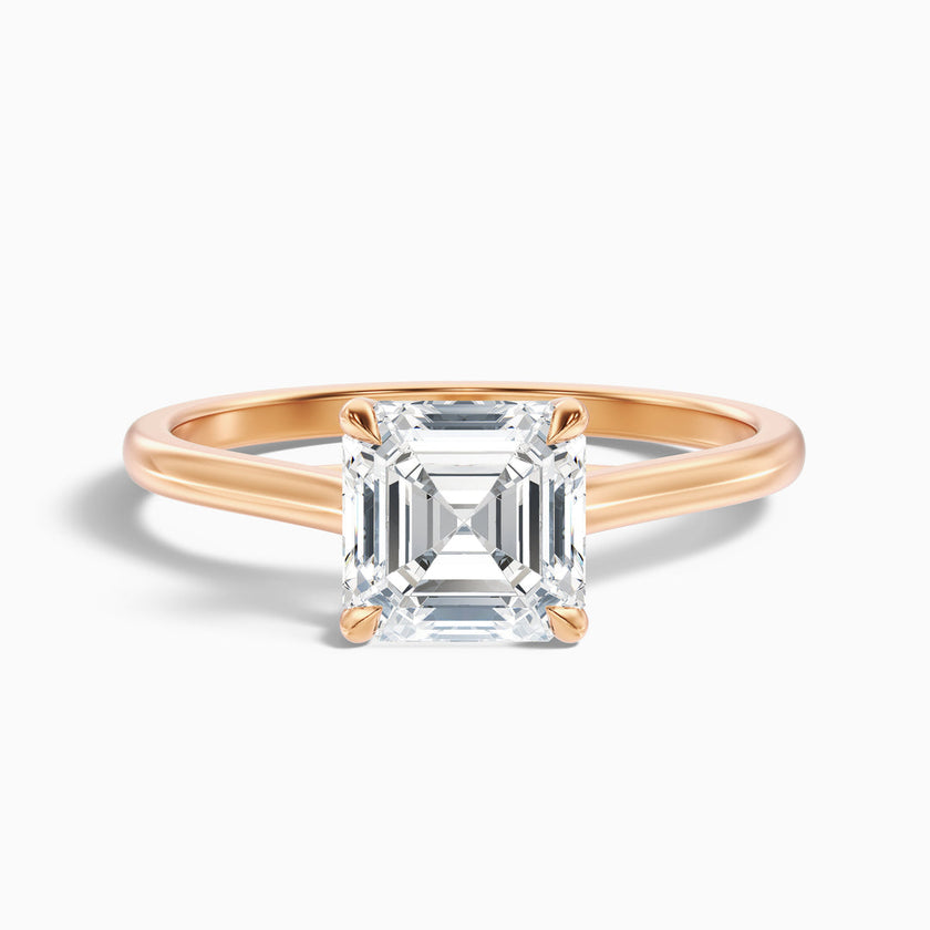 Jessica Asscher Cut Solitaire Lab Grown Diamond Ring
