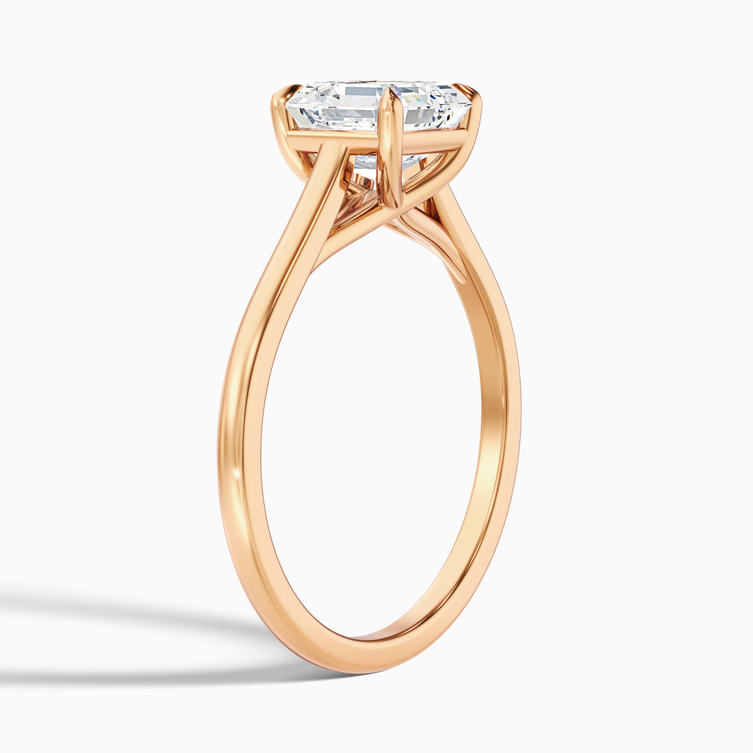 Jessica Asscher Cut Solitaire Lab Grown Diamond Ring