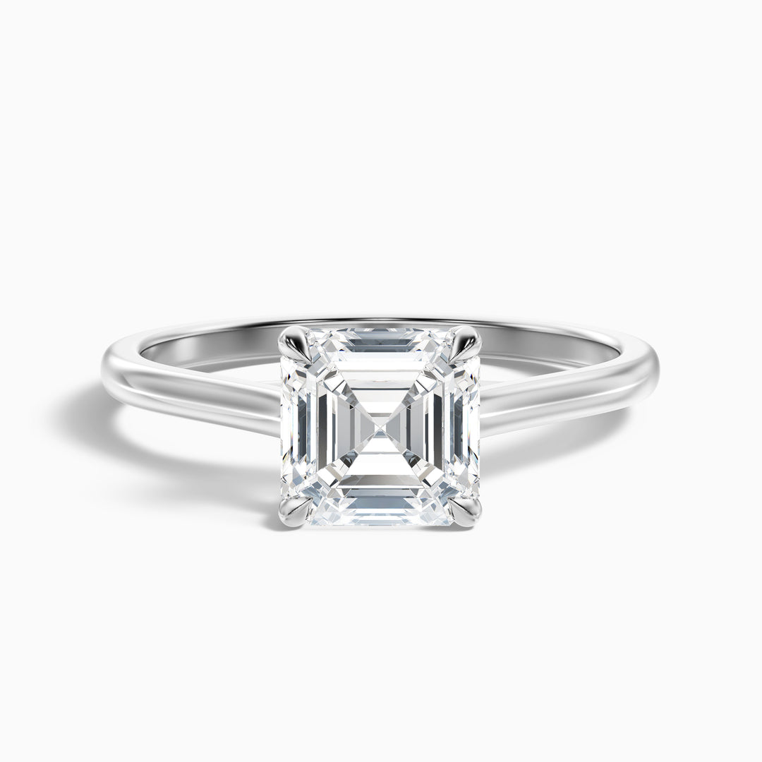 Jessica Asscher Cut Solitaire Lab Grown Diamond Ring
