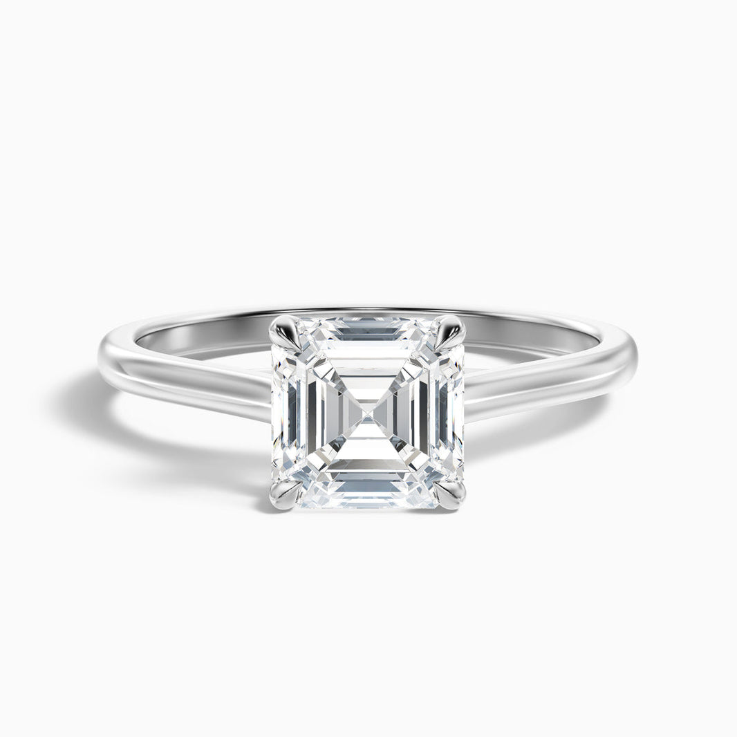 Jessica Asscher Cut Solitaire Lab Grown Diamond Ring