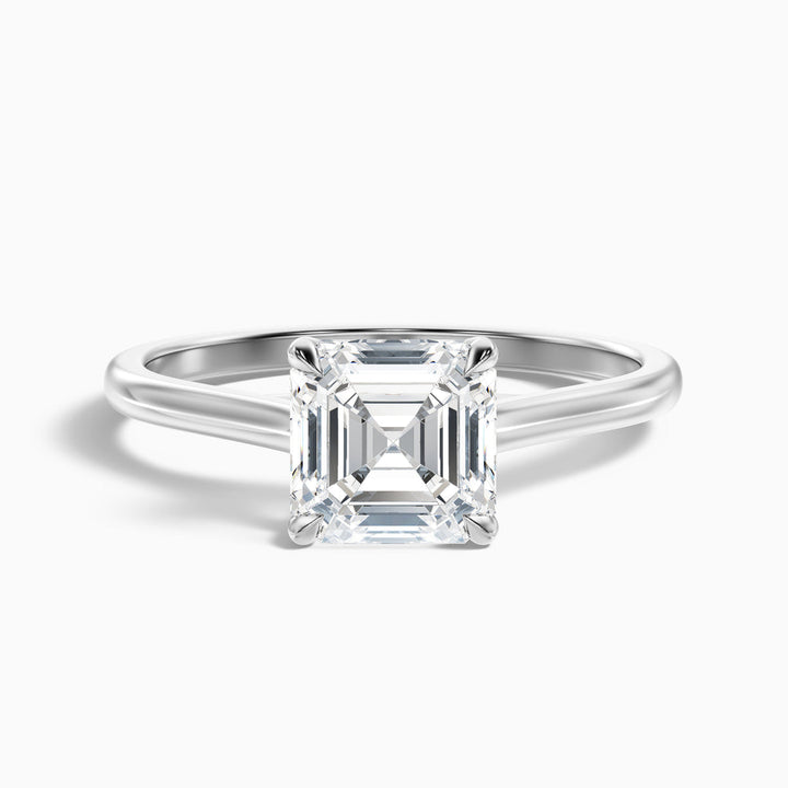 Jessica Asscher Cut Solitaire Lab Grown Diamond Ring