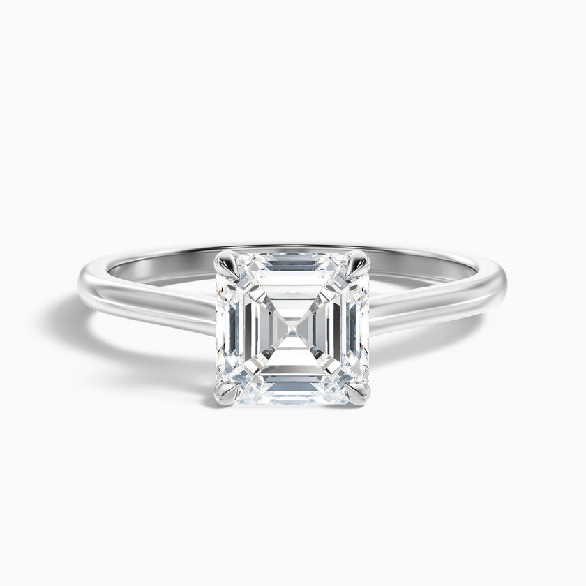 Jessica Asscher Cut Solitaire Lab Grown Diamond Ring
