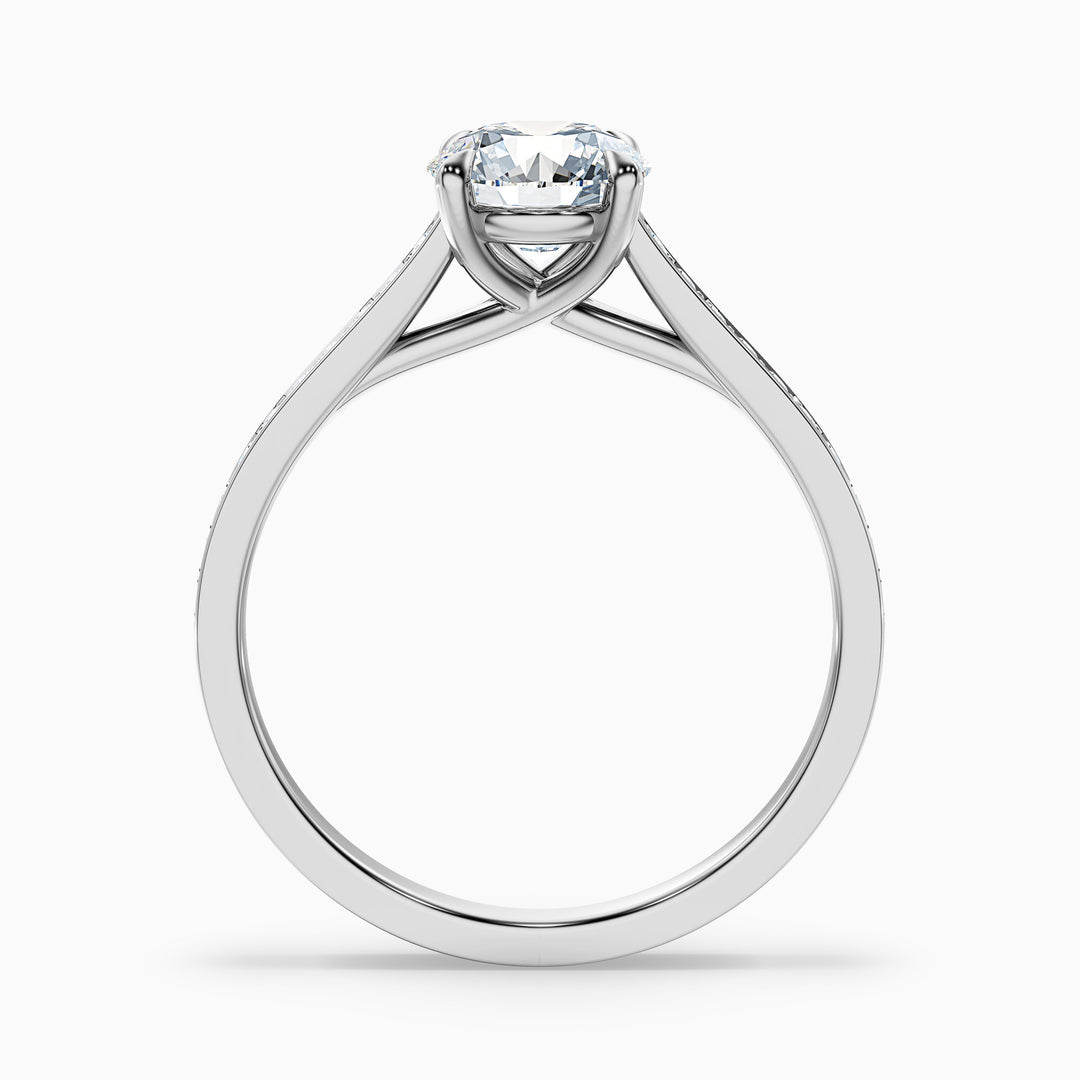 Adriana Round Side Stone Pave Lab Grown Diamond Ring