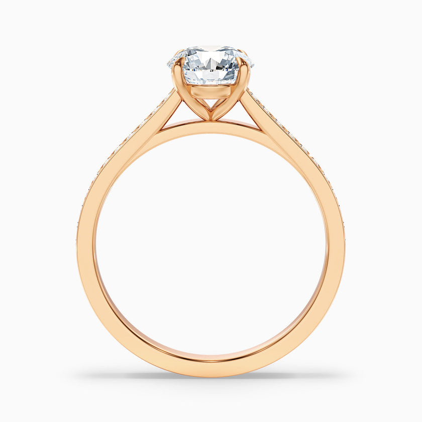 Aerin Round Side Stone Pave Lab Grown Diamond Ring