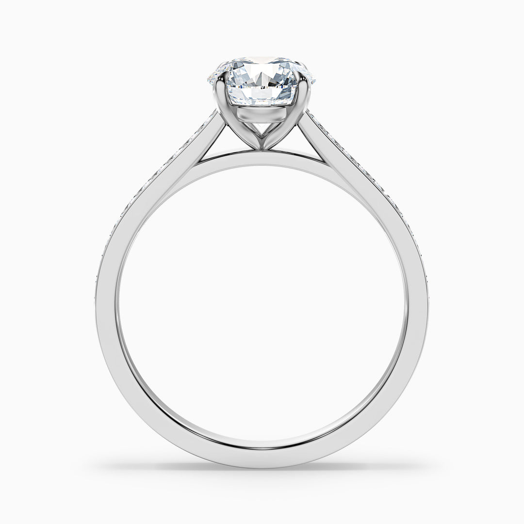Aerin Round Side Stone Pave Lab Grown Diamond Ring