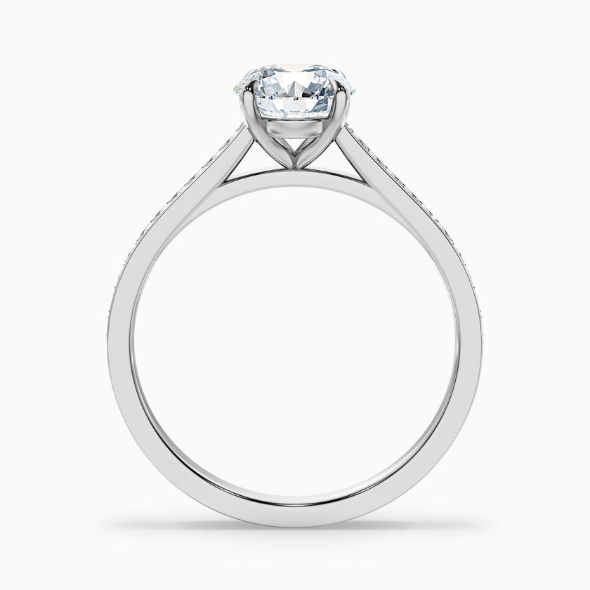 Aerin Round Side Stone Pave Lab Grown Diamond Ring