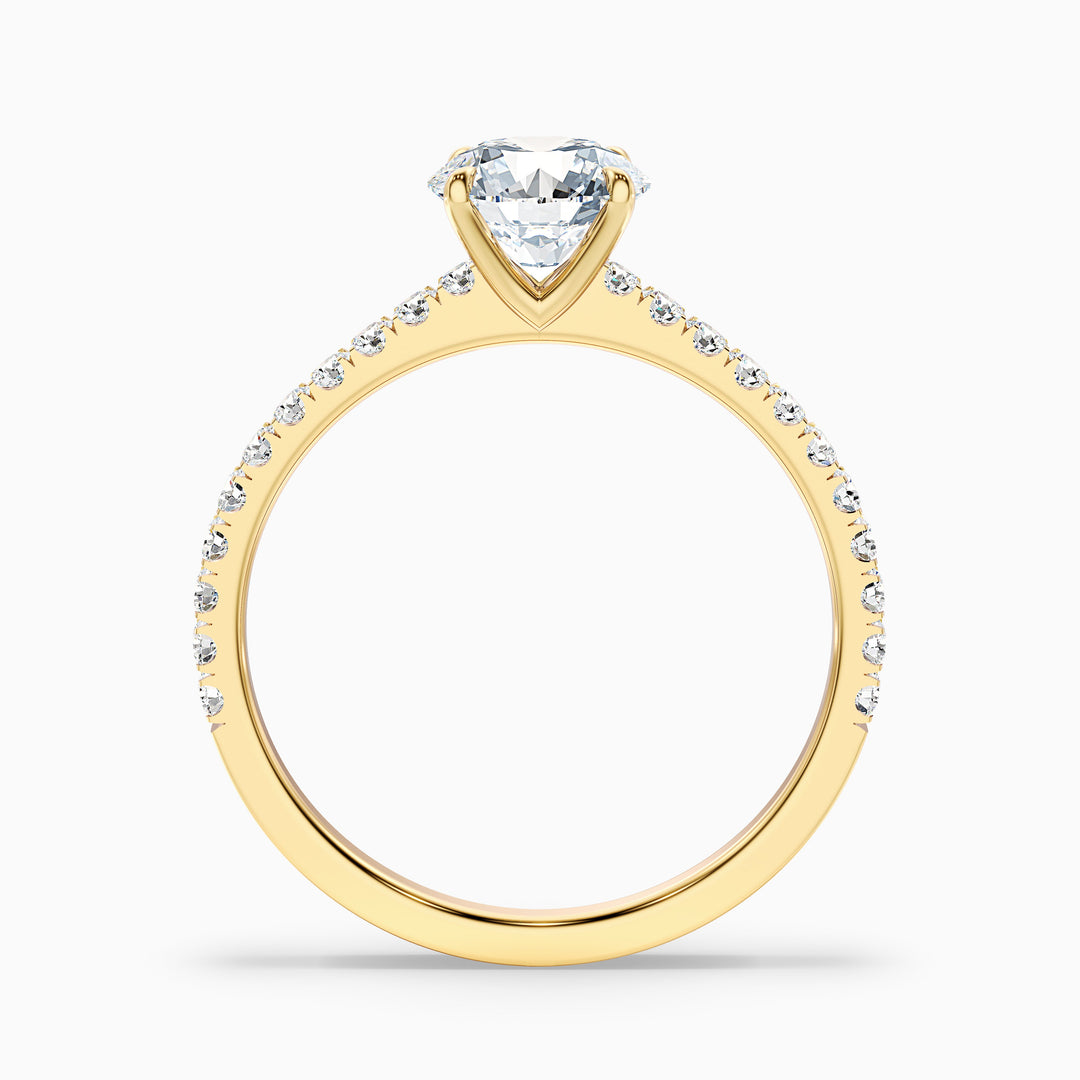 Kenzo Round Side Stone Pave Lab Grown Diamond Ring